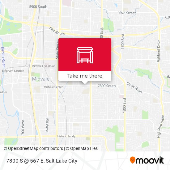 7800 S @ 567 E map