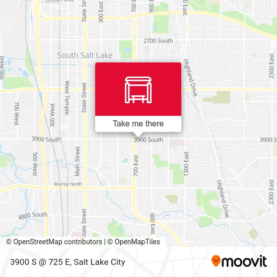 3900 S @ 725 E map
