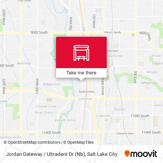 Jordan Gateway / Ultradent Dr (Nb) map