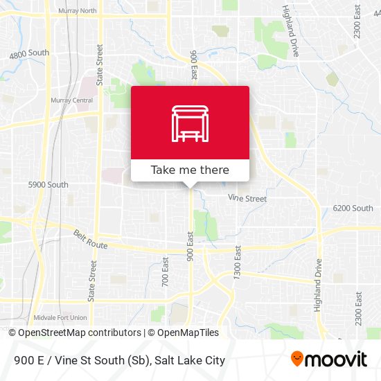 900 E / Vine St South (Sb) map
