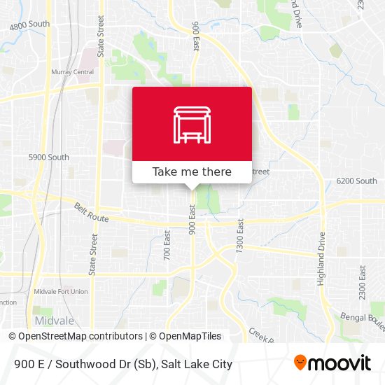 900 E / Southwood Dr (Sb) map