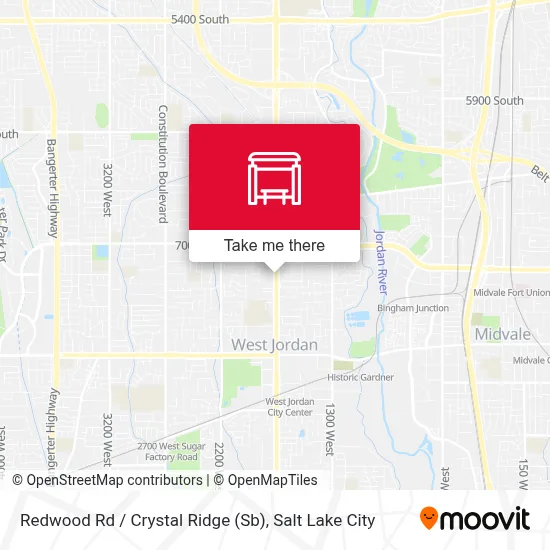 Redwood Rd / Crystal Ridge (Sb) map