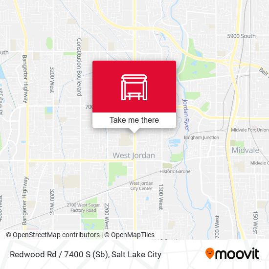 Mapa de Redwood Rd / 7400 S (Sb)