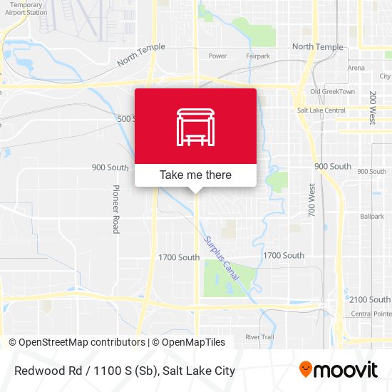 Mapa de Redwood Rd / 1100 S (Sb)