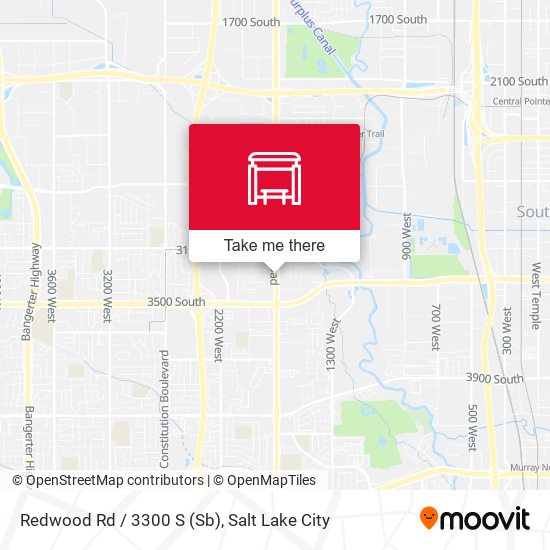 Redwood Rd / 3300 S (Sb) map