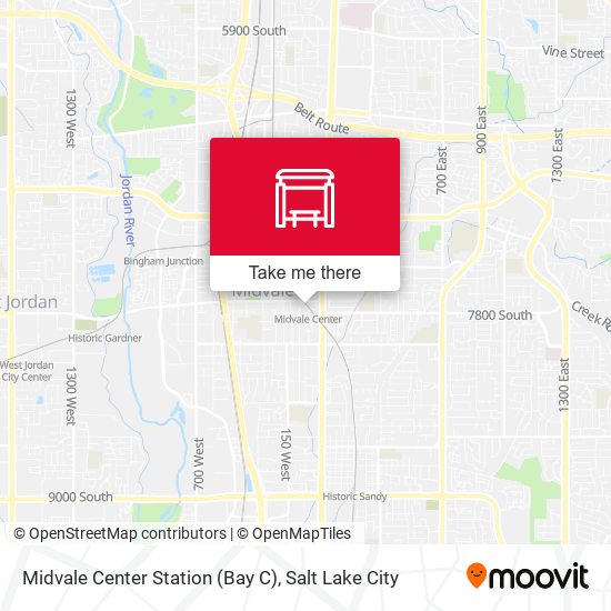 Midvale Center Station (Bay C) map