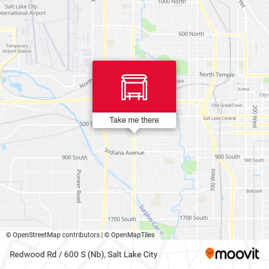 Redwood Rd / 600 S (Nb) map