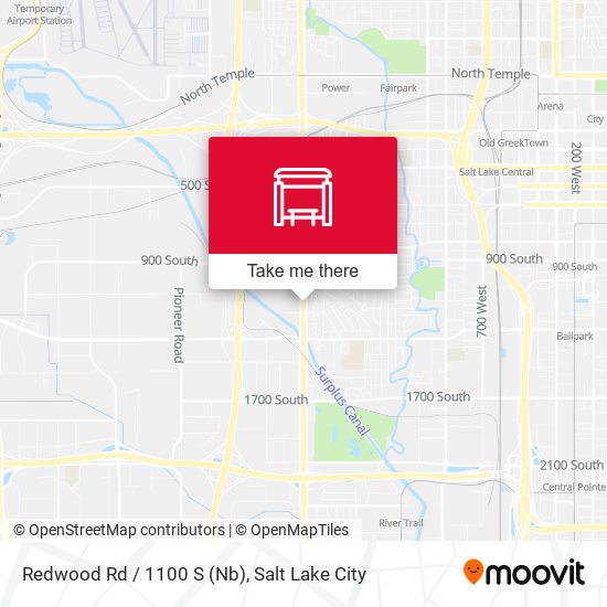 Redwood Rd / 1100 S (Nb) map
