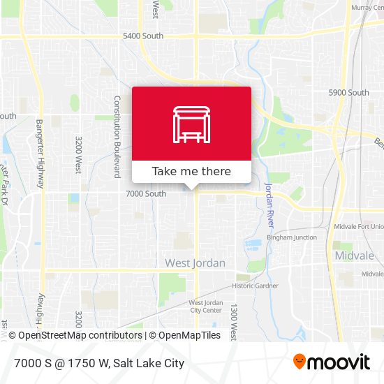 7000 S @ 1750 W map