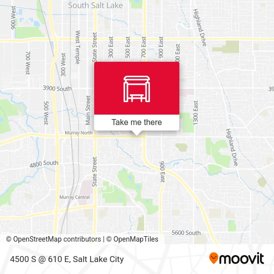 4500 S @ 610 E map