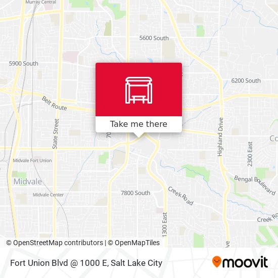 Fort Union Blvd @ 1000 E map