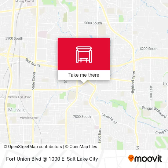 Fort Union Blvd @ 1000 E map