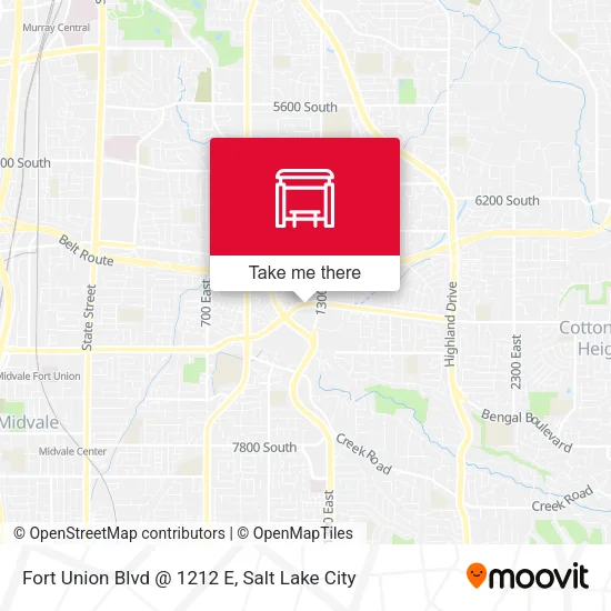 Fort Union Blvd @ 1212 E map