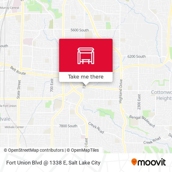 Fort Union Blvd @ 1338 E map