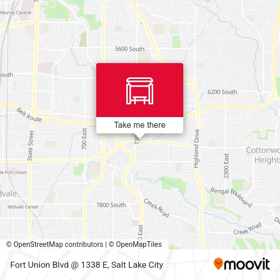 Fort Union Blvd @ 1338 E map