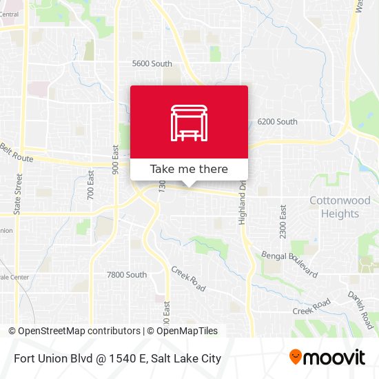 Fort Union Blvd @ 1540 E map
