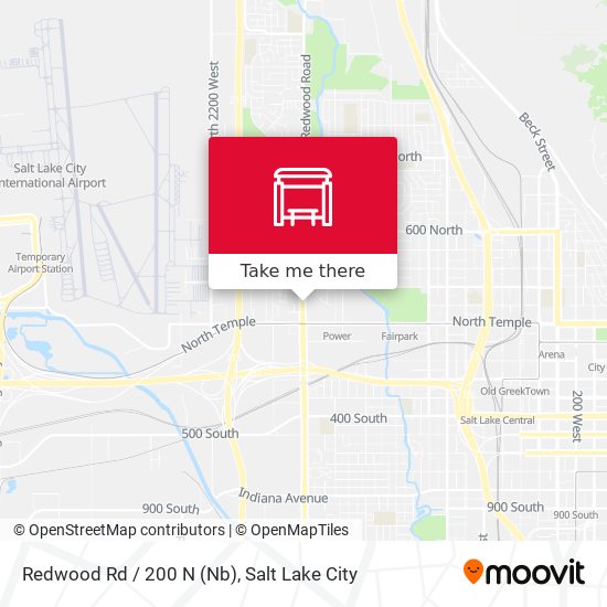 Redwood Rd / 200 N (Nb) map