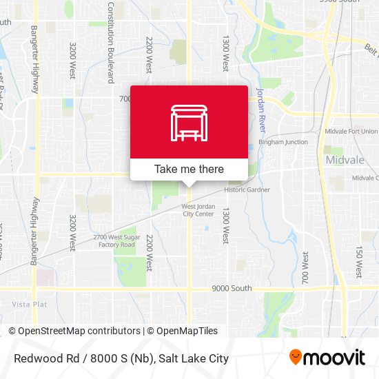 Redwood Rd / 8000 S (Nb) map