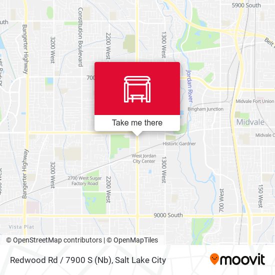 Redwood Rd / 7900 S (Nb) map