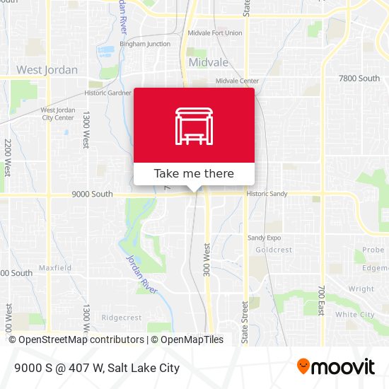 9000 S @ 407 W map