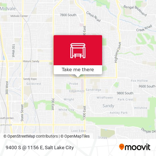 9400 S @ 1156 E map
