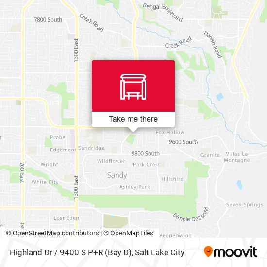 Highland Dr / 9400 S P+R (Bay D) map