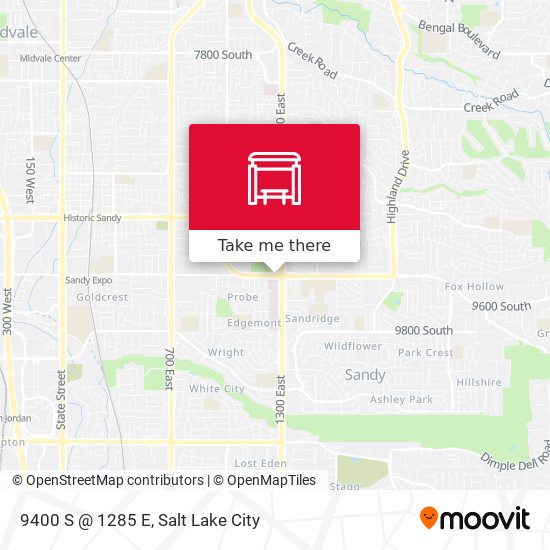 9400 S @ 1285 E map