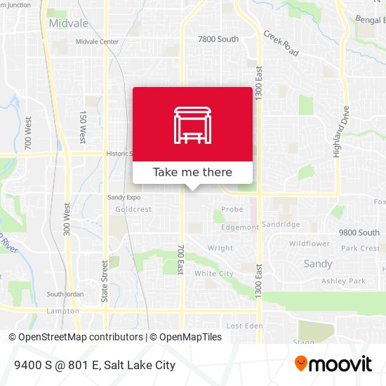 9400 S @ 801 E map