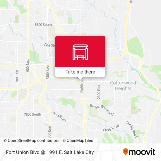Fort Union Blvd @ 1991 E map
