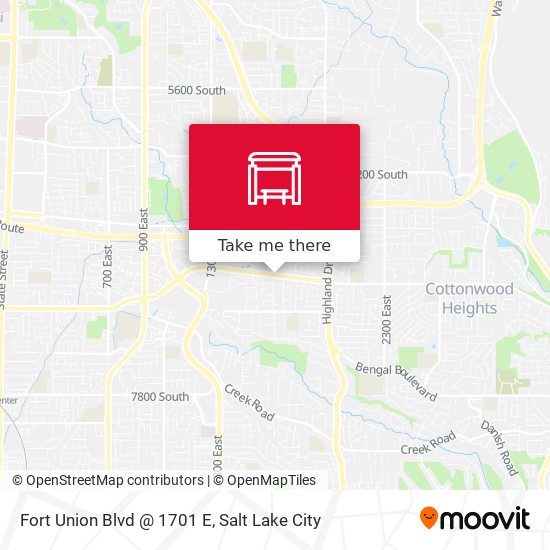 Fort Union Blvd @ 1701 E map