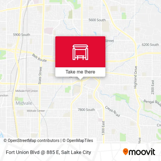 Fort Union Blvd @ 885 E map