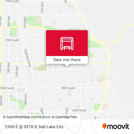 2300 E @ 3378 S map