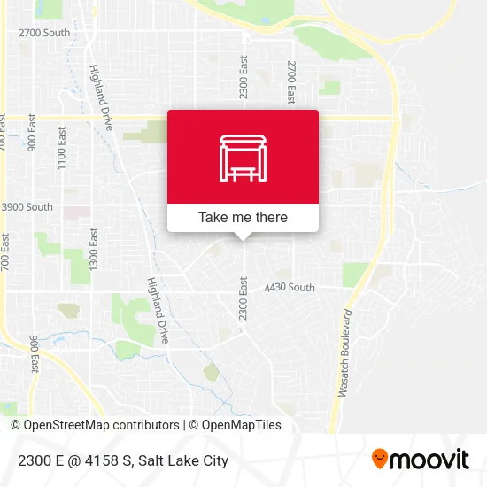 2300 E @ 4158 S map