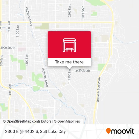 2300 E @ 4402 S map