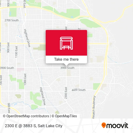2300 E @ 3883 S map