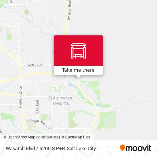 Wasatch Blvd / 6200 S P+R map