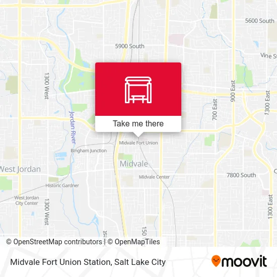 Midvale Fort Union Station map