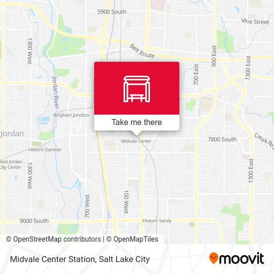 Midvale Center Station map