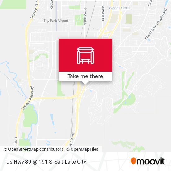 Us Hwy 89 @ 191 S map