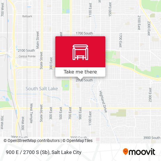 900 E / 2700 S (Sb) map