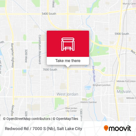 Redwood Rd / 7000 S (Nb) map