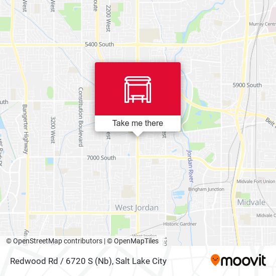 Redwood Rd / 6720 S (Nb) map