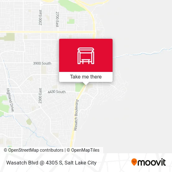 Wasatch Blvd @ 4305 S map