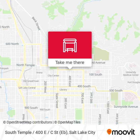 South Temple / 400 E / C St (Eb) map