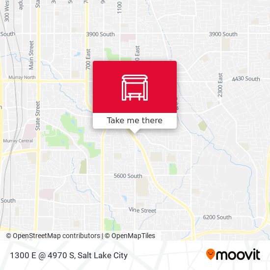 1300 E @ 4970 S map