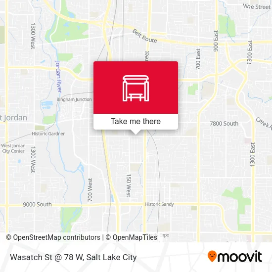 Wasatch St @ 78 W map