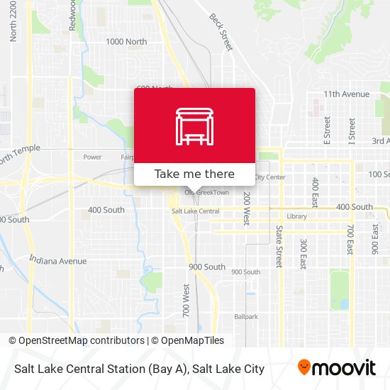 Mapa de Salt Lake Central Station (Bay A)