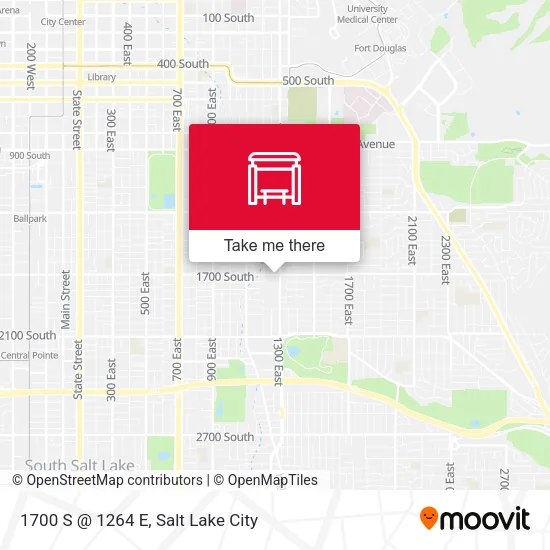 1700 S @ 1264 E map