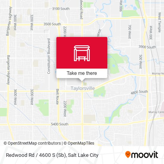 Redwood Rd / 4600 S (Sb) map