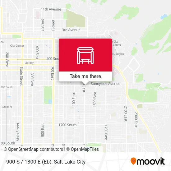 900 S / 1300 E (Eb) map